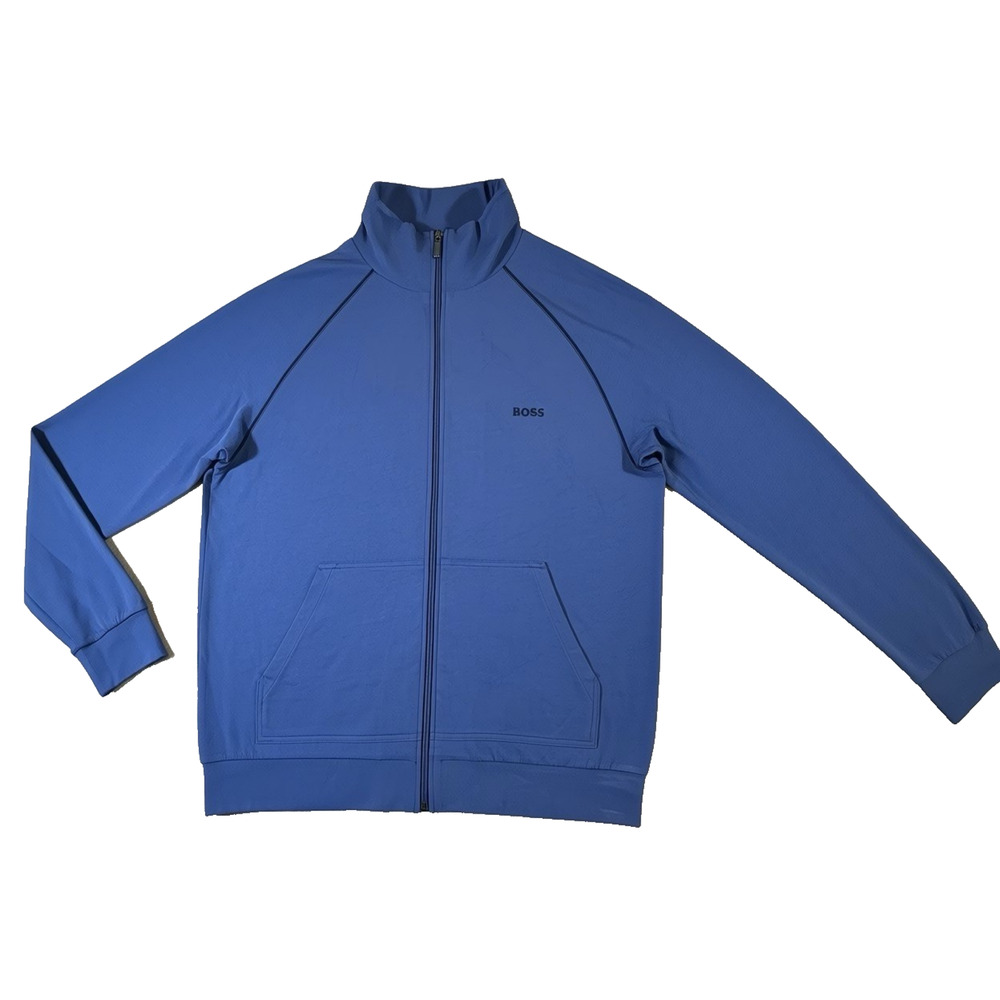 BOSS Mens Blue Full ZIp Lightweight Jacket Size M